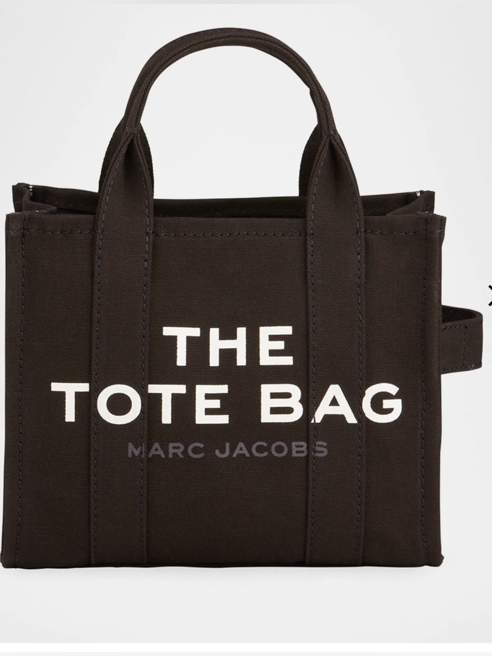 Marc Jacobs Black Small Canvas The Tote Bag with Adjustable crossbody Strap - Picture 4 of 13
